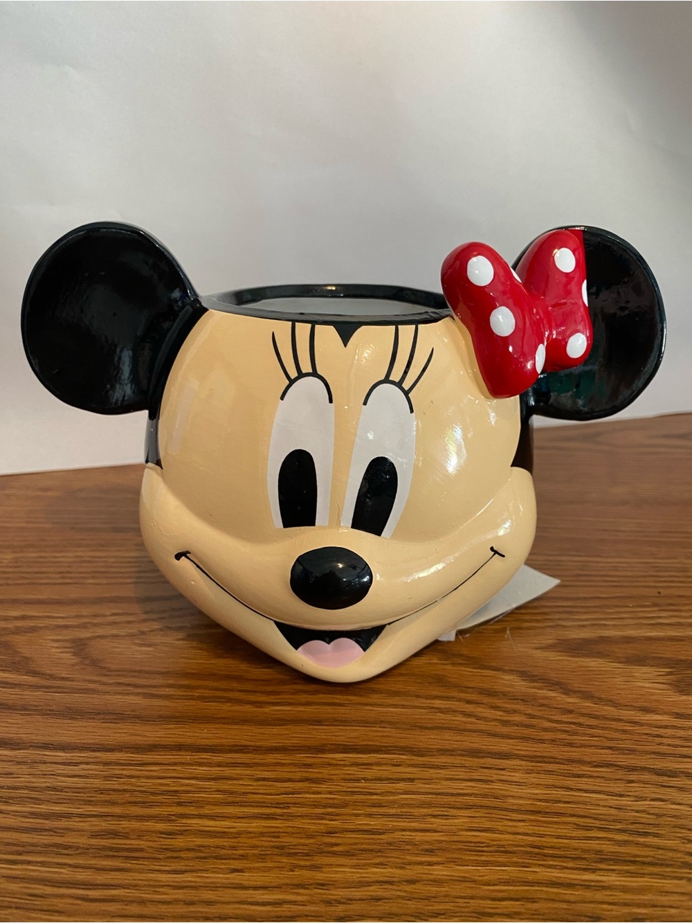 Disney Minnie Bust Planter Pot - Black and Cream
